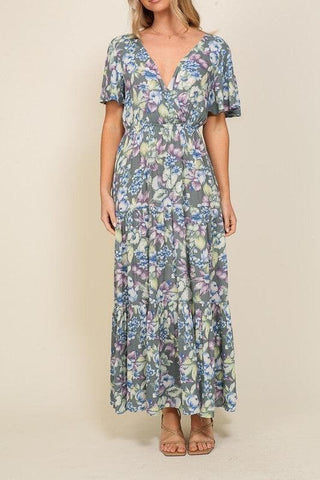 Arya Flora Maxi Dress - SwagglyLife Home & Fashion