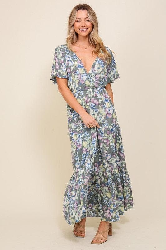 Arya Flora Maxi Dress - SwagglyLife Home & Fashion