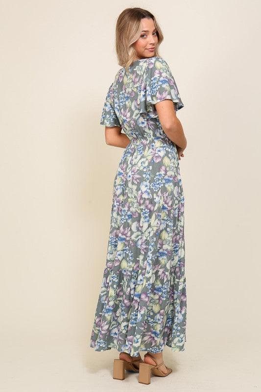 Arya Flora Maxi Dress - SwagglyLife Home & Fashion