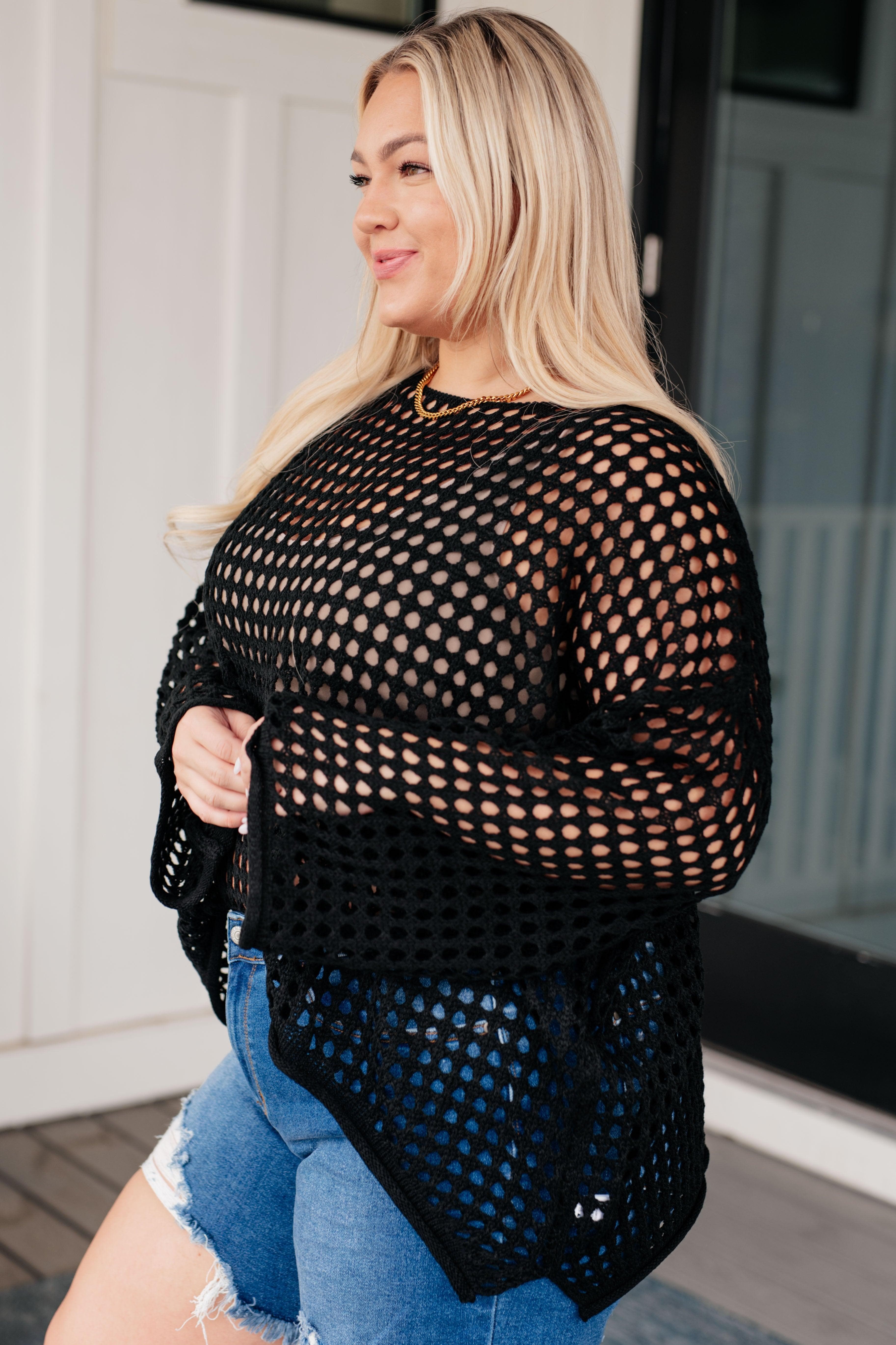 Ask Anyway Fishnet Sweater - SwagglyLife Home & Fashion