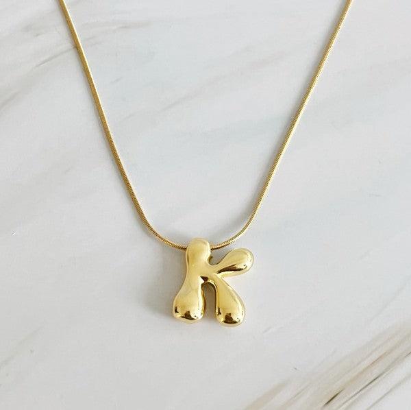 Balloon Letter Initial Necklace - SwagglyLife Home & Fashion