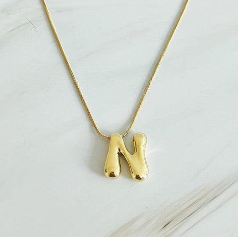 Balloon Letter Initial Necklace - SwagglyLife Home & Fashion