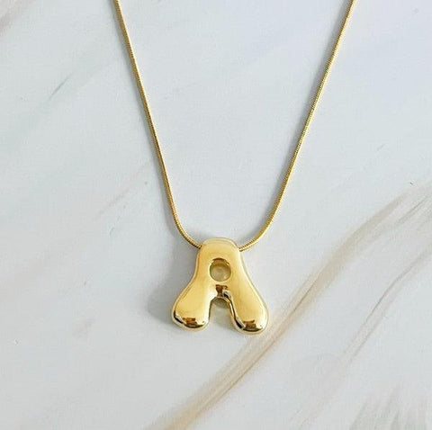 Balloon Letter Initial Necklace - SwagglyLife Home & Fashion