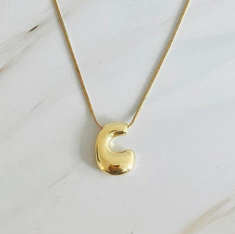 Balloon Letter Initial Necklace - SwagglyLife Home & Fashion