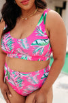 Barbados Tropical Print Swim Top - SwagglyLife Home & Fashion