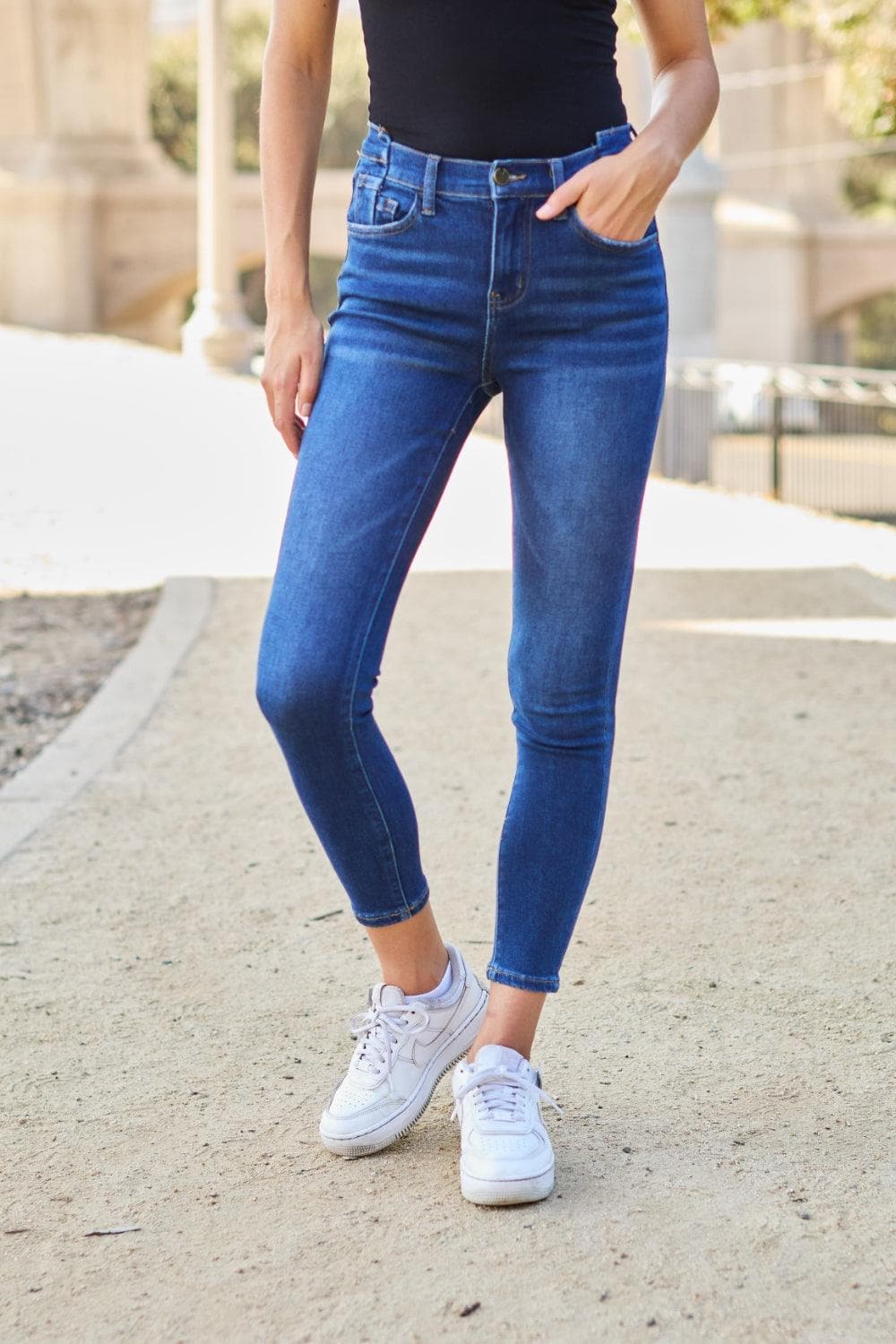 BAYEAS Skinny Cropped Jeans - SwagglyLife Home & Fashion