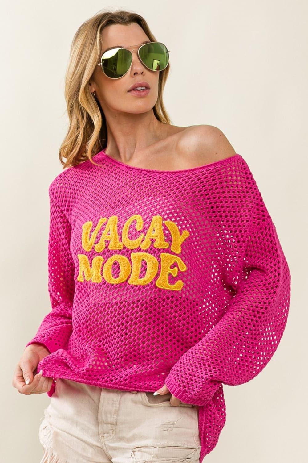 BiBi VACAY MODE Embroidered Knit Cover Up - SwagglyLife Home & Fashion