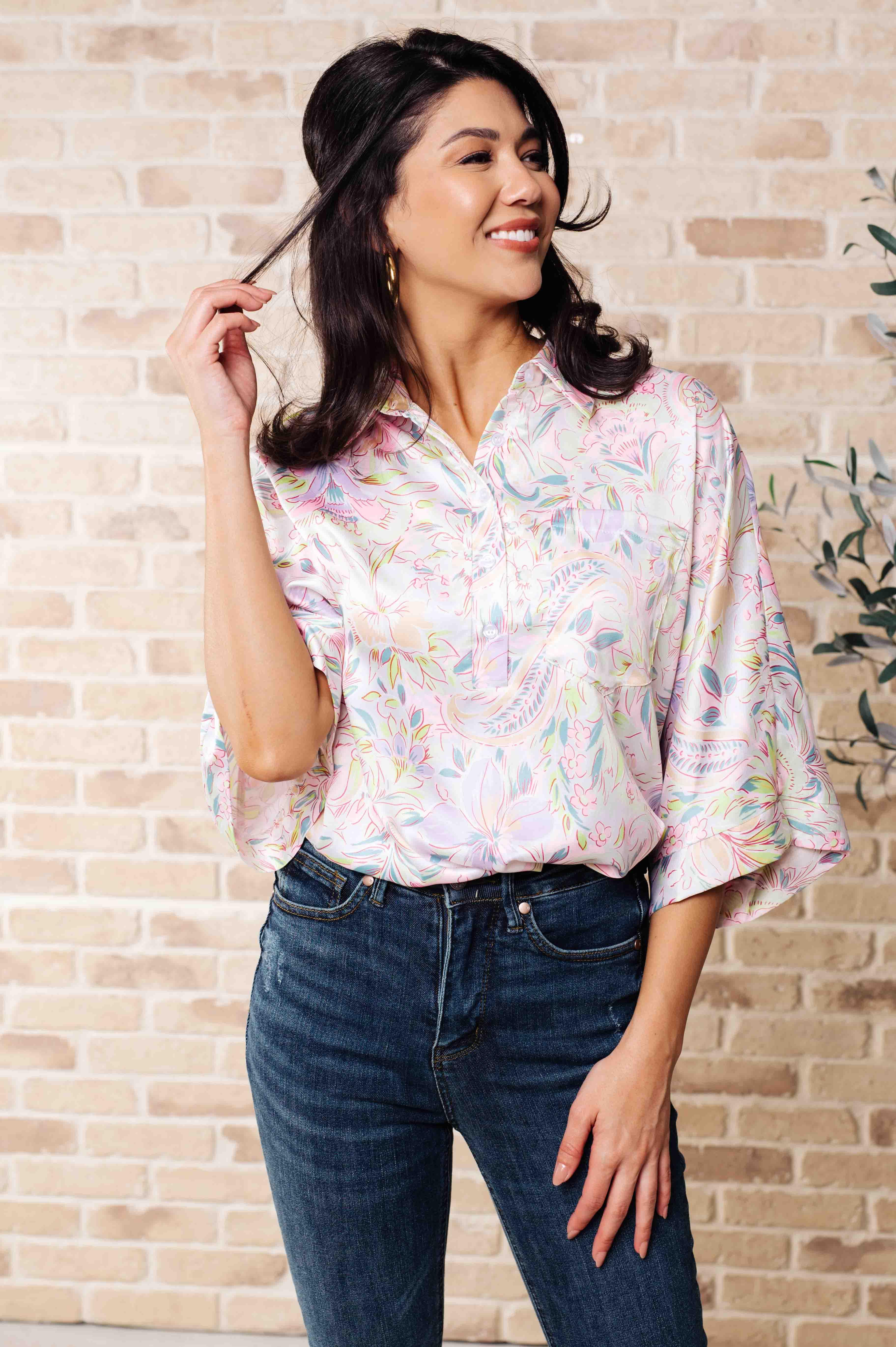 Blissful Botanicals Blouse - SwagglyLife Home & Fashion