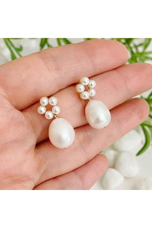 Blooming Freshwater Pearl Drop Earrings - SwagglyLife Home & Fashion