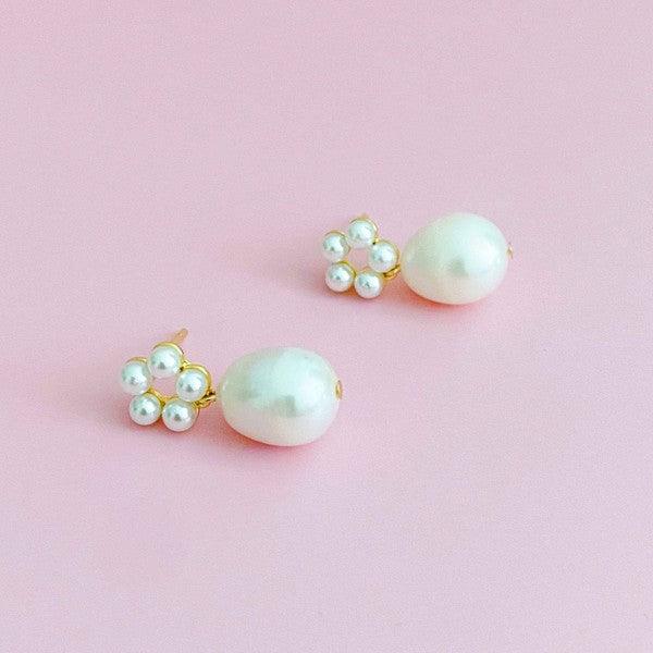 Blooming Freshwater Pearl Drop Earrings - SwagglyLife Home & Fashion