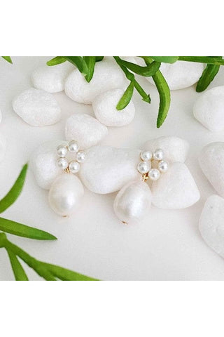 Blooming Freshwater Pearl Drop Earrings - SwagglyLife Home & Fashion