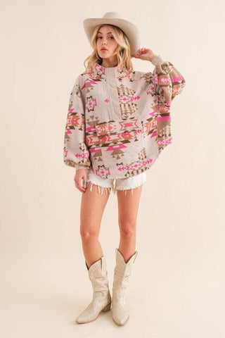 Blue B Exclusive Aztec Western Pullover - SwagglyLife Home & Fashion