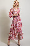Bohemian Floral High and Low Maxi Dress - SwagglyLife Home & Fashion