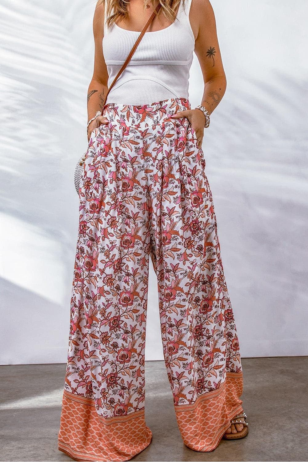 Bohemian Pleated Culottes Pants - SwagglyLife Home & Fashion