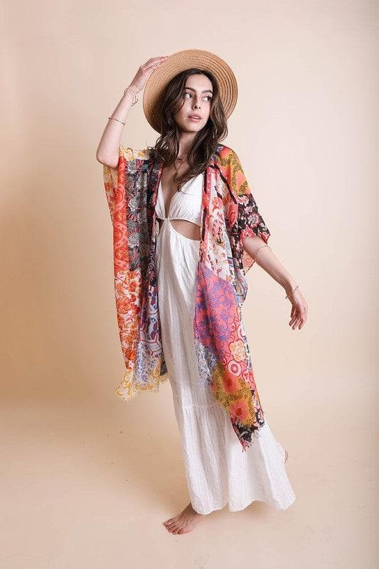 Boho Floral Patchwork Kimono - SwagglyLife Home & Fashion