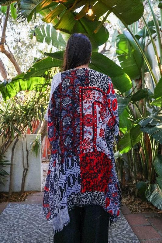 Boho Floral Patchwork Kimono - SwagglyLife Home & Fashion