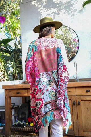 Boho Floral Patchwork Kimono - SwagglyLife Home & Fashion