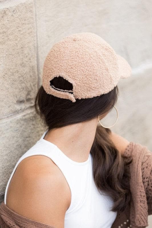 Boucle Sherpa Teddy Bear Knit Ball Cap - SwagglyLife Home & Fashion