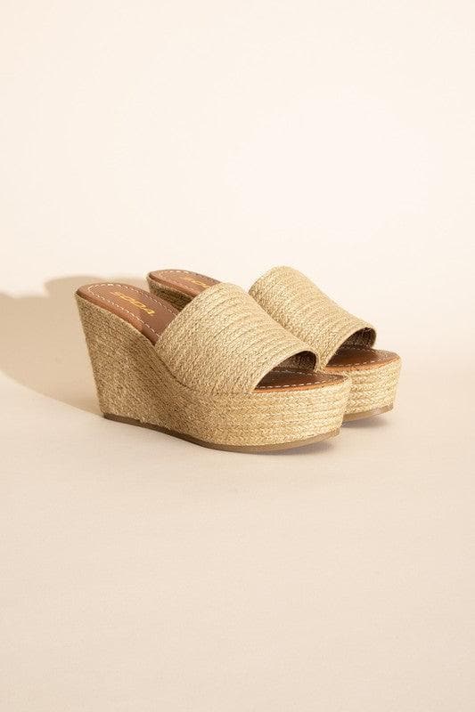 BOUNTY Jute Platform Wedges - SwagglyLife Home & Fashion