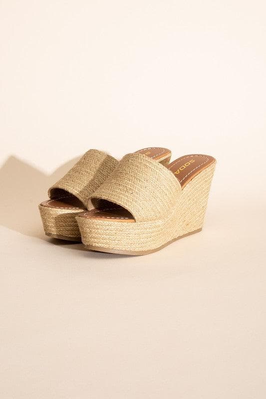 BOUNTY Jute Platform Wedges - SwagglyLife Home & Fashion