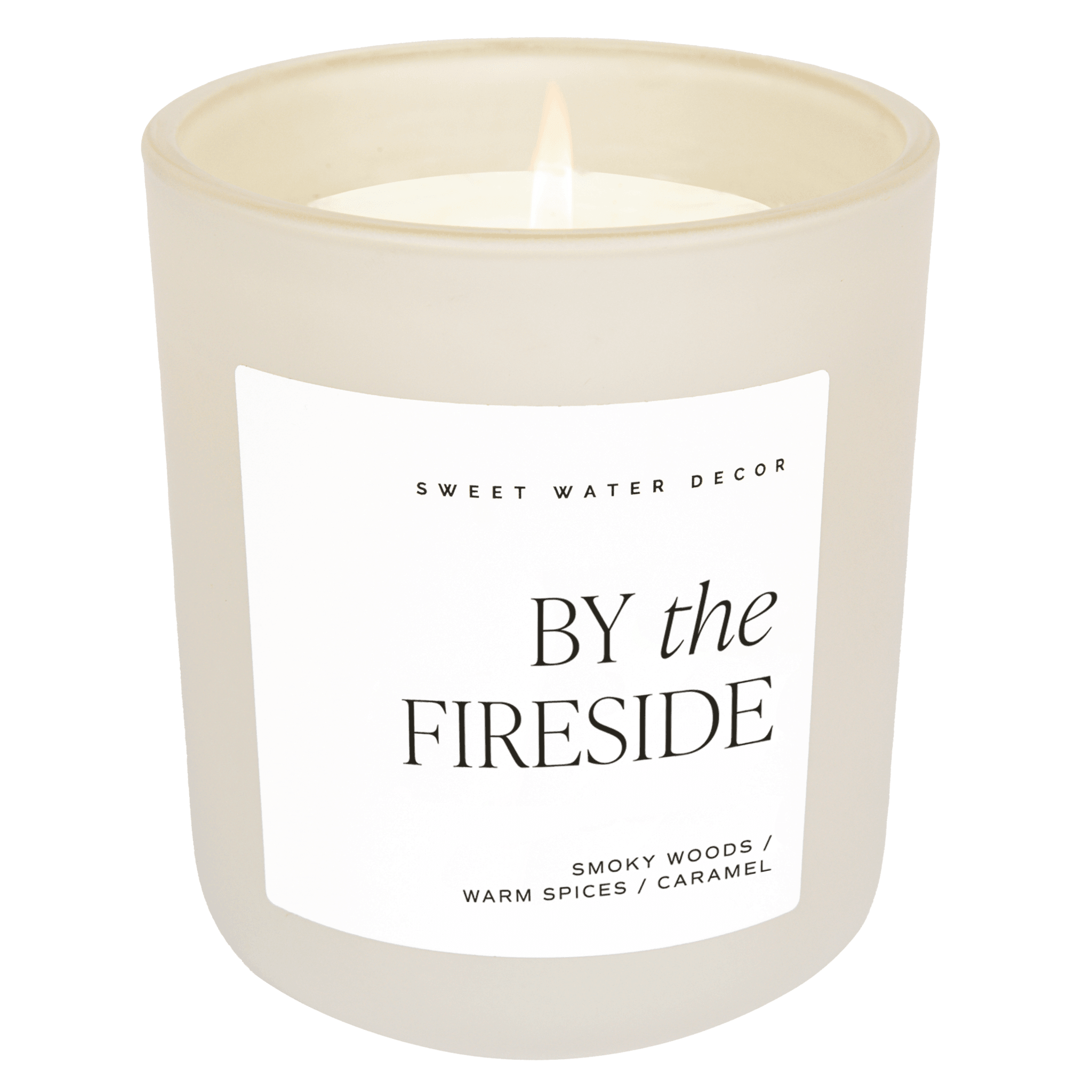 By The Fireside Soy Candle - Tan Matte Jar - 15 oz - SwagglyLife Home & Fashion