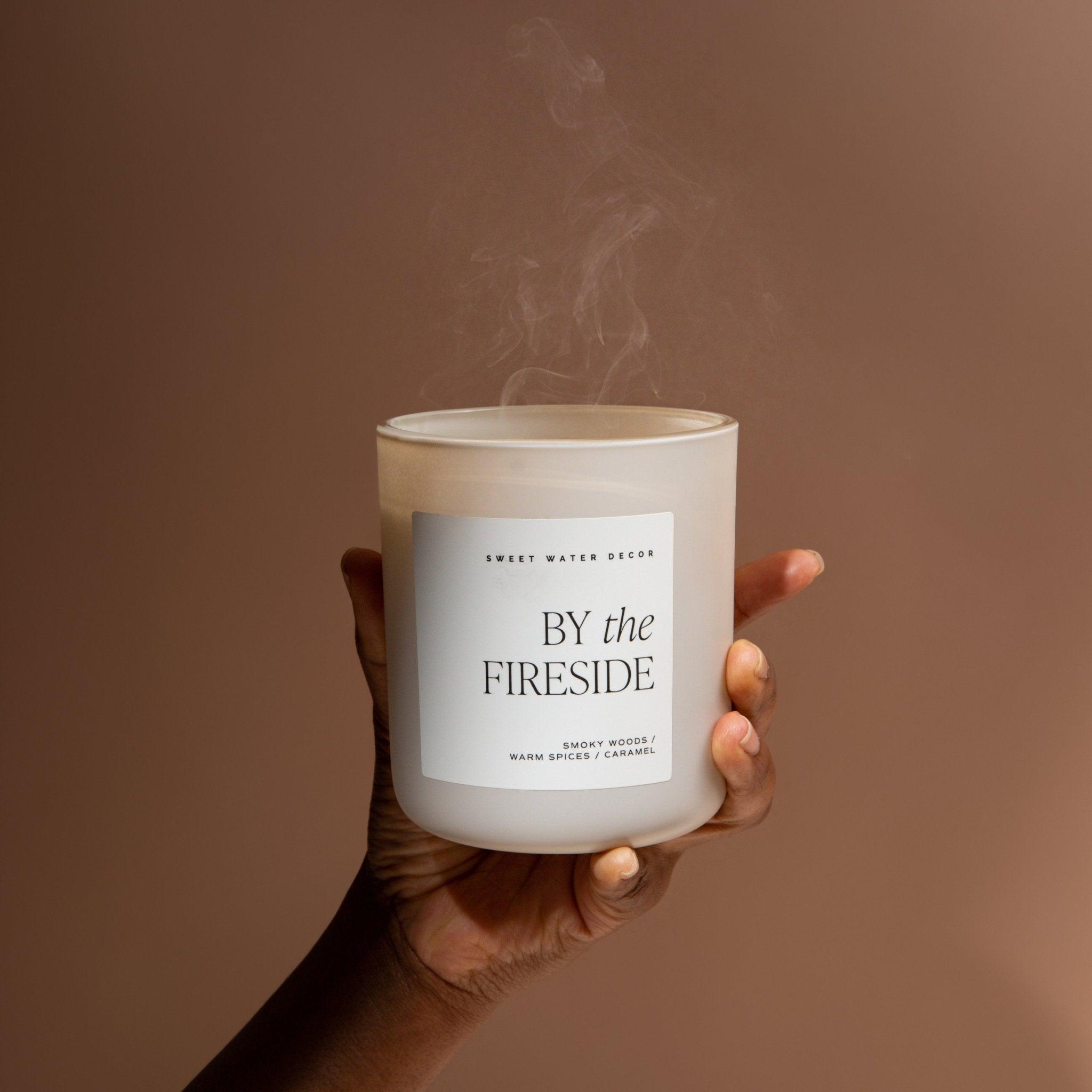 By The Fireside Soy Candle - Tan Matte Jar - 15 oz - SwagglyLife Home & Fashion