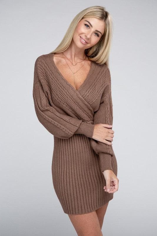 Cable Knit Sweater Dress - SwagglyLife Home & Fashion