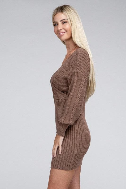 Cable Knit Sweater Dress - SwagglyLife Home & Fashion