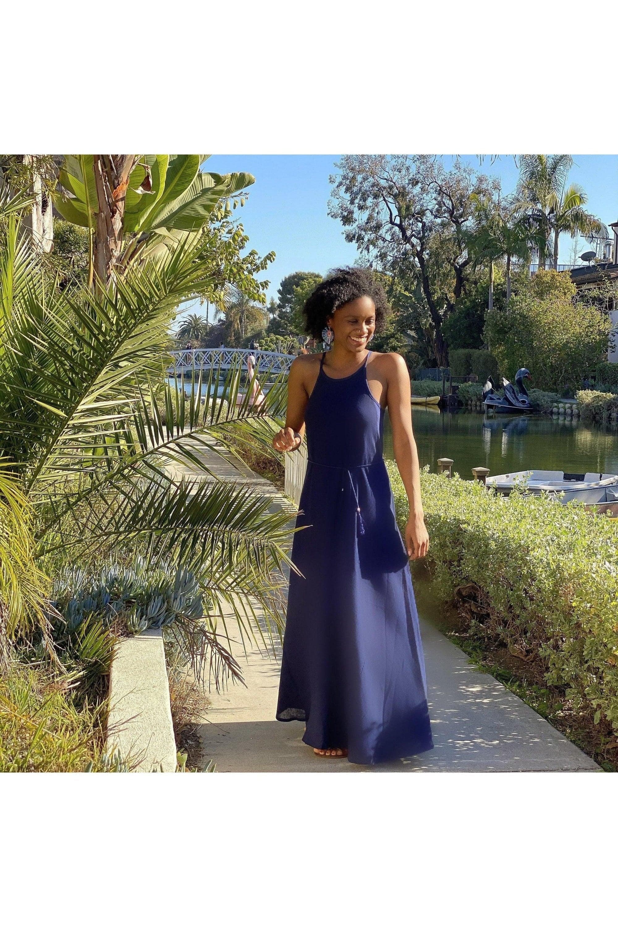 Callie Maxi Dress-Navy - SwagglyLife Home & Fashion