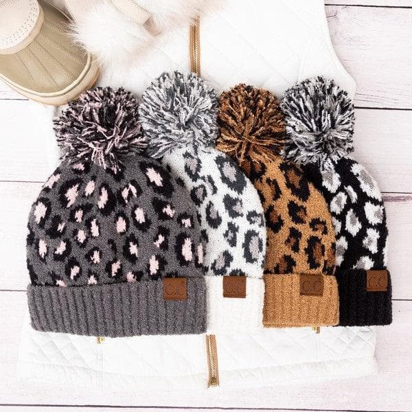 CC Leopard Pom Beanie - SwagglyLife Home & Fashion