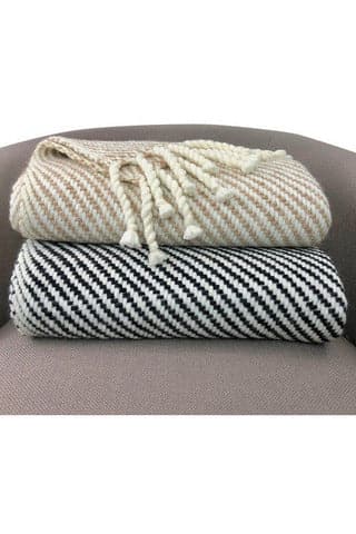 Chunky Camel Stripe Alpaca Throw - SwagglyLife Home & Fashion