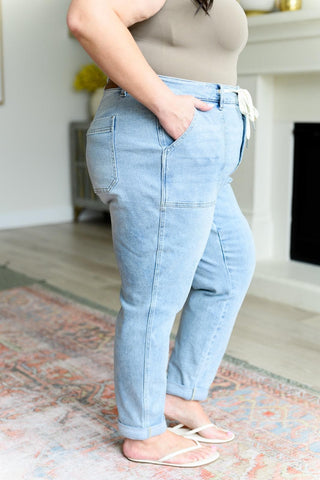 Cooper High Rise Vintage Denim Jogger - SwagglyLife Home & Fashion