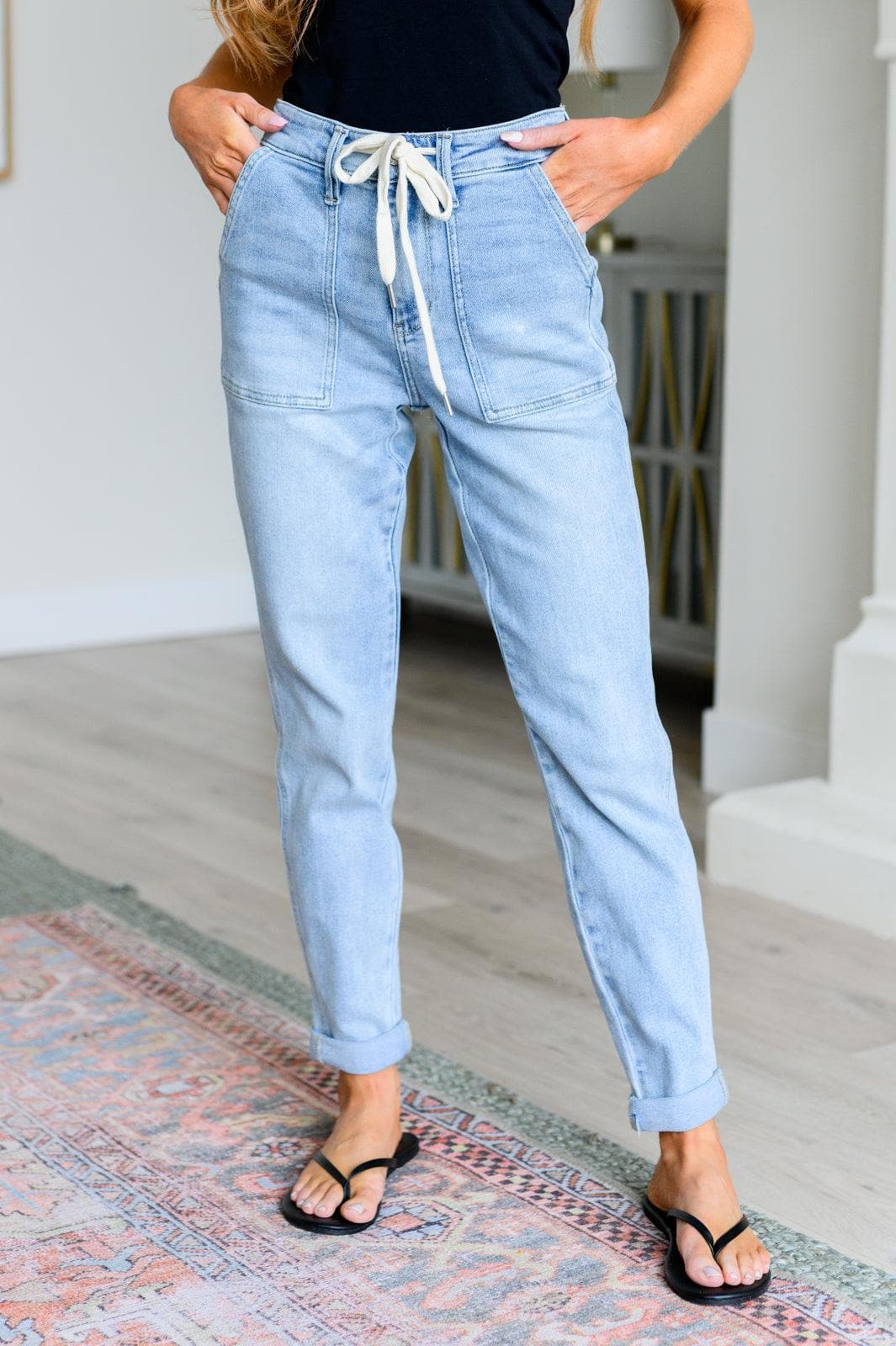 Cooper High Rise Vintage Denim Jogger - SwagglyLife Home & Fashion