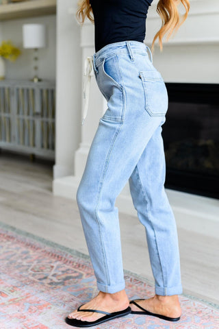 Cooper High Rise Vintage Denim Jogger - SwagglyLife Home & Fashion