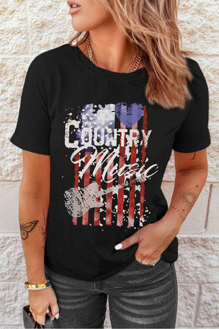 COUNTRY MUSIC Graphic Tee Shirt - SwagglyLife Home & Fashion