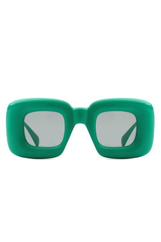 Cramilo Eyewear RAYNE - Y2K Square Inflated Chunky Retro Funny Sunglasses - SwagglyLife Home & Fashion