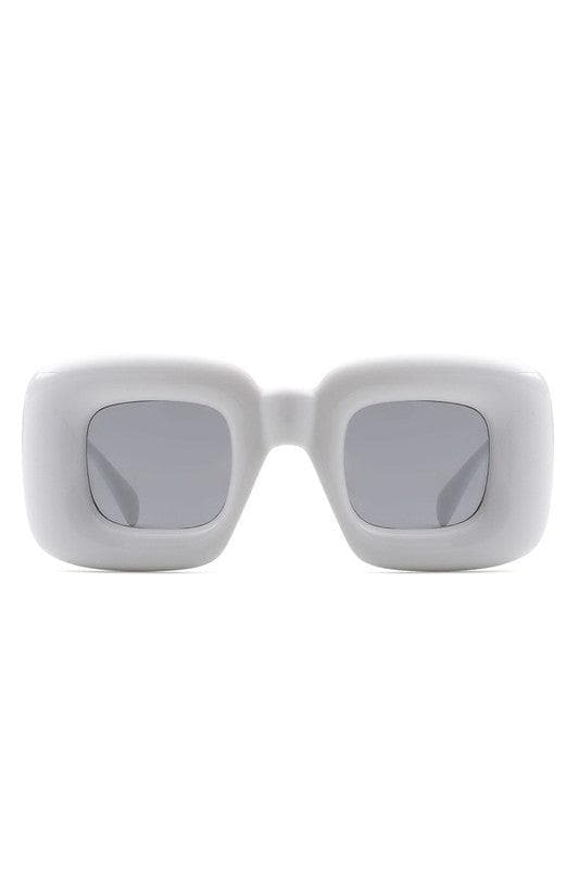 Cramilo Eyewear RAYNE - Y2K Square Inflated Chunky Retro Funny Sunglasses - SwagglyLife Home & Fashion