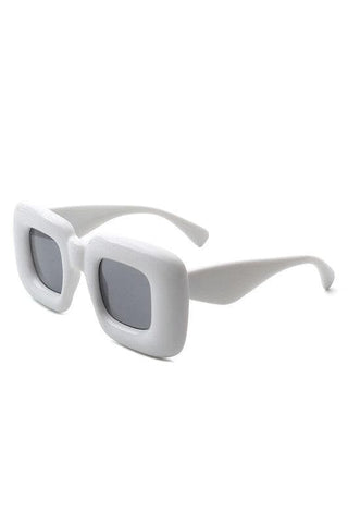 Cramilo Eyewear RAYNE - Y2K Square Inflated Chunky Retro Funny Sunglasses - SwagglyLife Home & Fashion