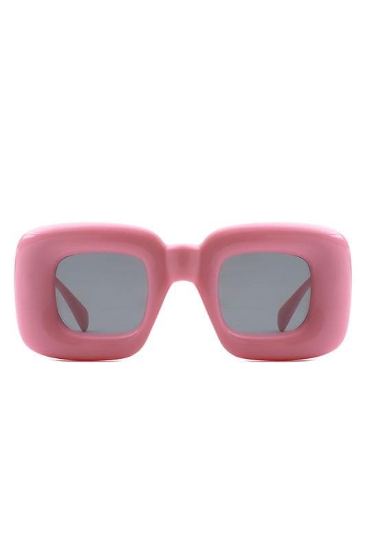 Cramilo Eyewear RAYNE - Y2K Square Inflated Chunky Retro Funny Sunglasses - SwagglyLife Home & Fashion