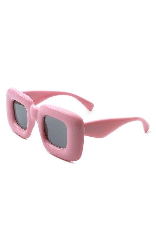 Cramilo Eyewear RAYNE - Y2K Square Inflated Chunky Retro Funny Sunglasses - SwagglyLife Home & Fashion