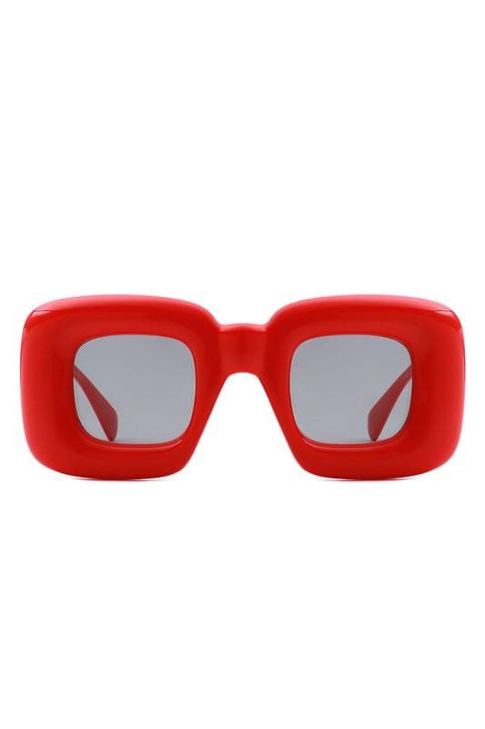 Cramilo Eyewear RAYNE - Y2K Square Inflated Chunky Retro Funny Sunglasses - SwagglyLife Home & Fashion