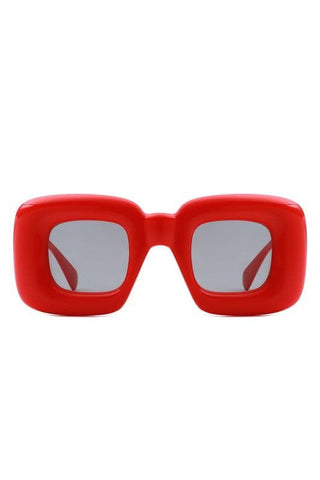 Cramilo Eyewear RAYNE - Y2K Square Inflated Chunky Retro Funny Sunglasses - SwagglyLife Home & Fashion