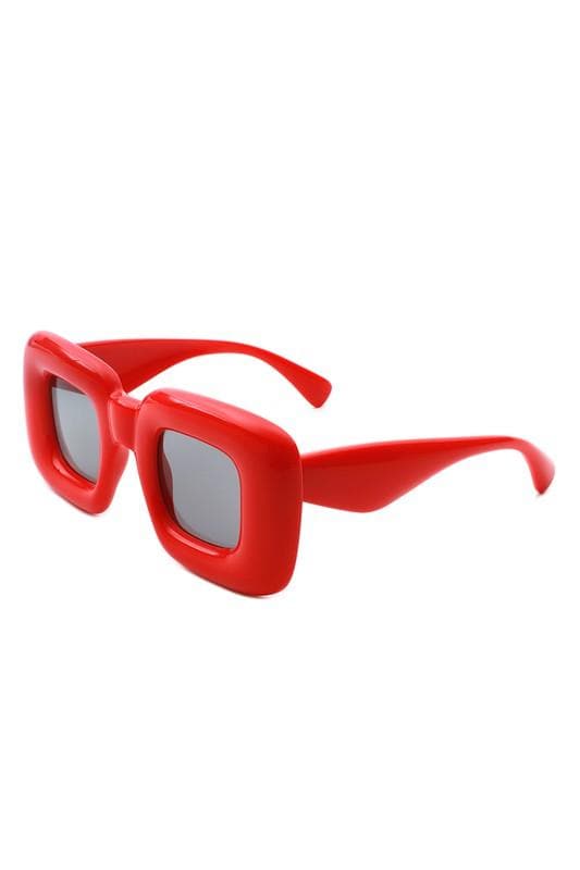 Cramilo Eyewear RAYNE - Y2K Square Inflated Chunky Retro Funny Sunglasses - SwagglyLife Home & Fashion