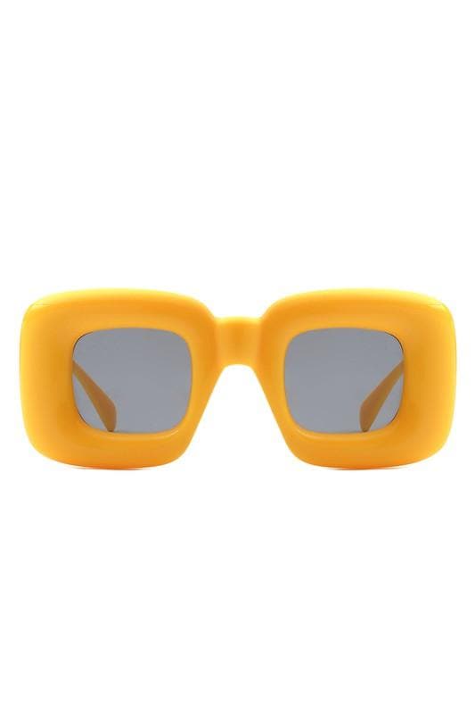 Cramilo Eyewear RAYNE - Y2K Square Inflated Chunky Retro Funny Sunglasses - SwagglyLife Home & Fashion