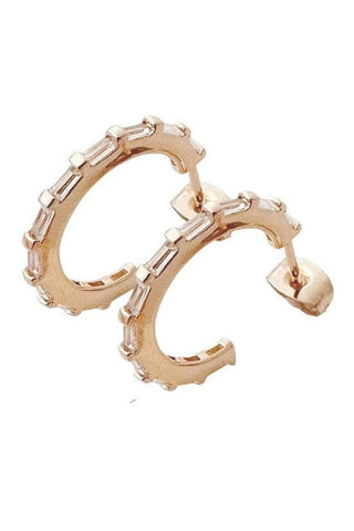 Crystal Baguette Hoops - SwagglyLife Home & Fashion