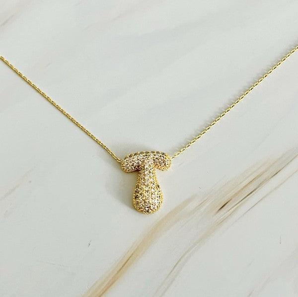 Crystal Bubble Initial Necklace - SwagglyLife Home & Fashion