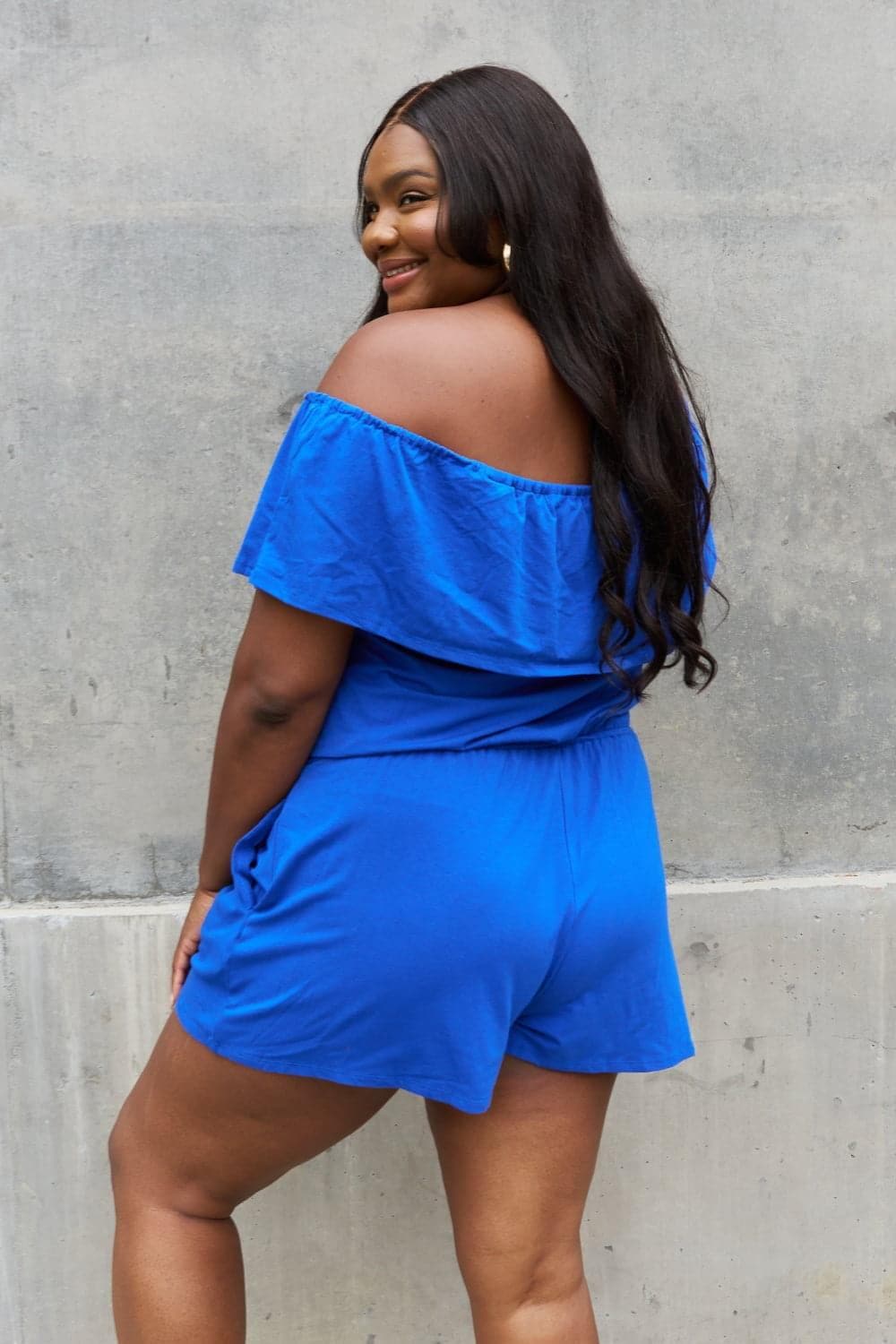Culture Code Full Size Off The Shoulder Romper - SwagglyLife Home & Fashion