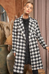 DAVI & DANI Textured Knit Tweed Double Button Coat Jacket - SwagglyLife Home & Fashion