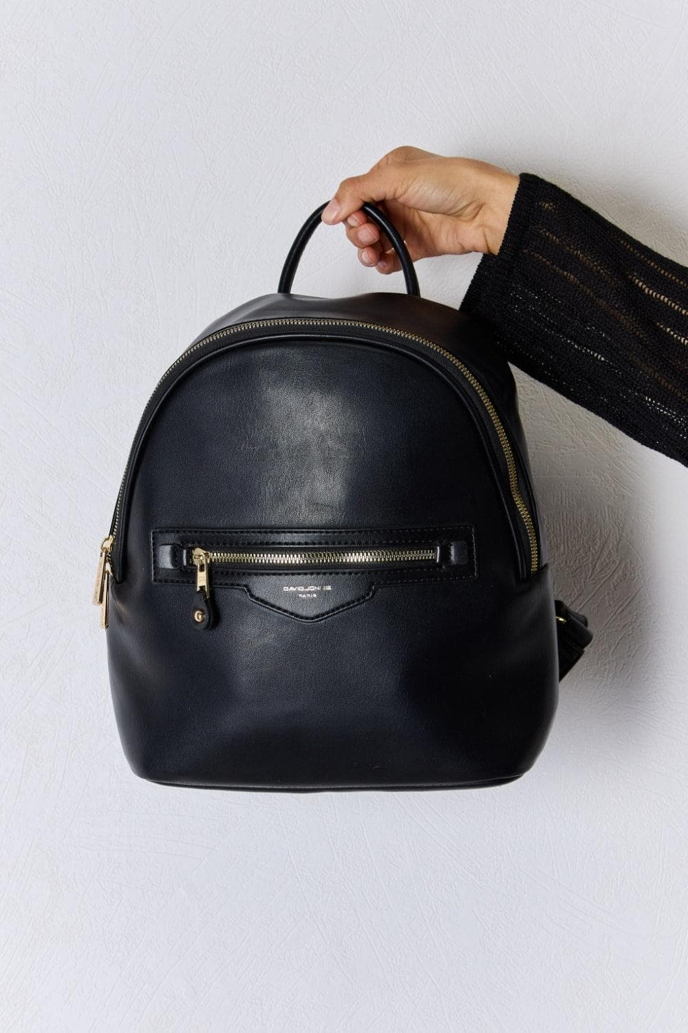 David Jones PU Leather Backpack - SwagglyLife Home & Fashion