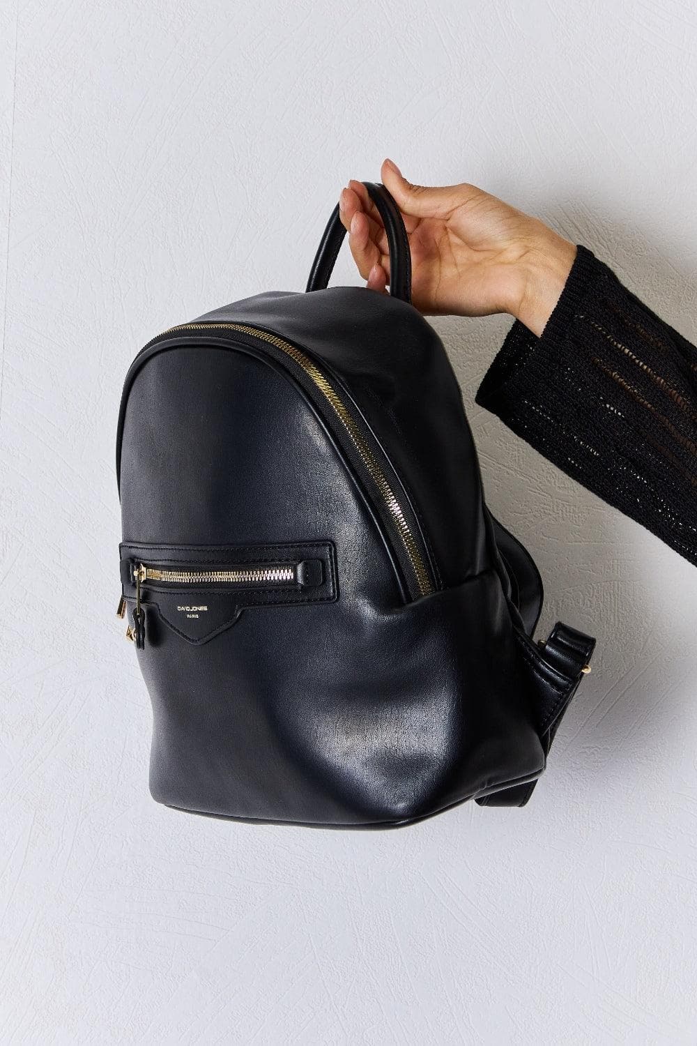 David Jones PU Leather Backpack - SwagglyLife Home & Fashion